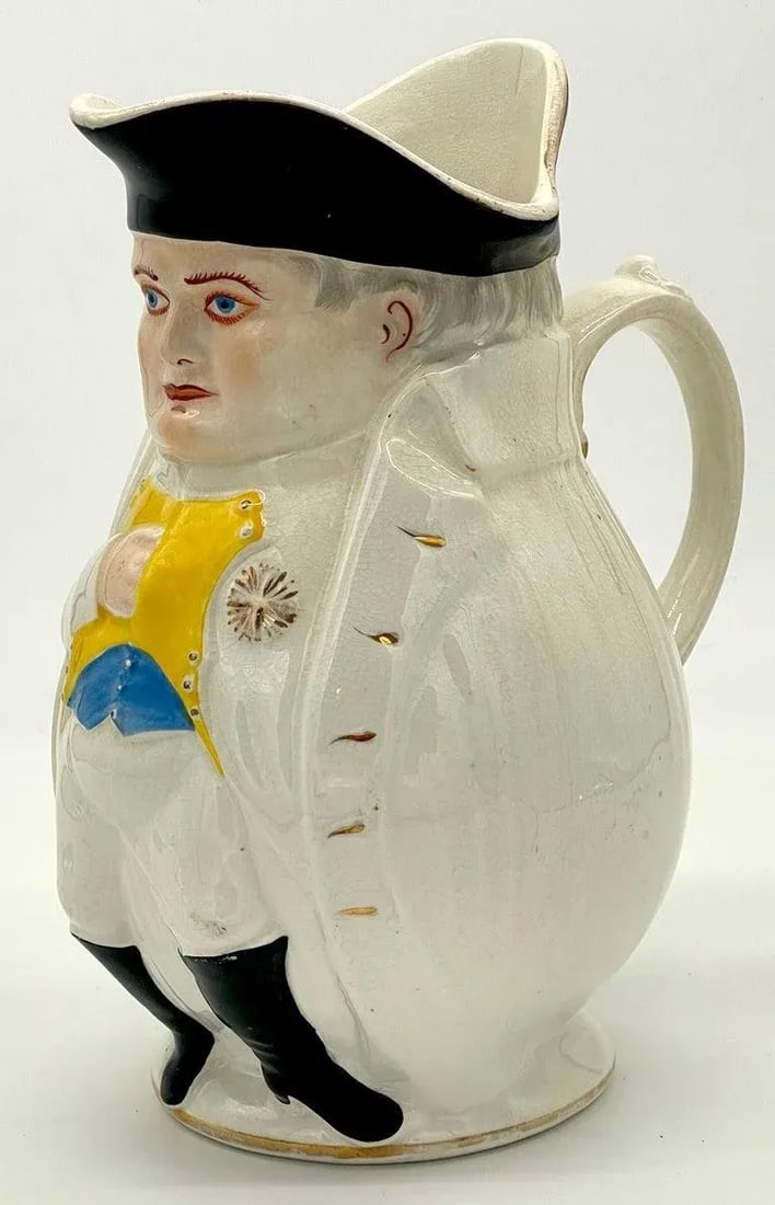 Late 19th Century President William McKinley as Napoleon Large Toby Mug, by Morris & Willmore - 7