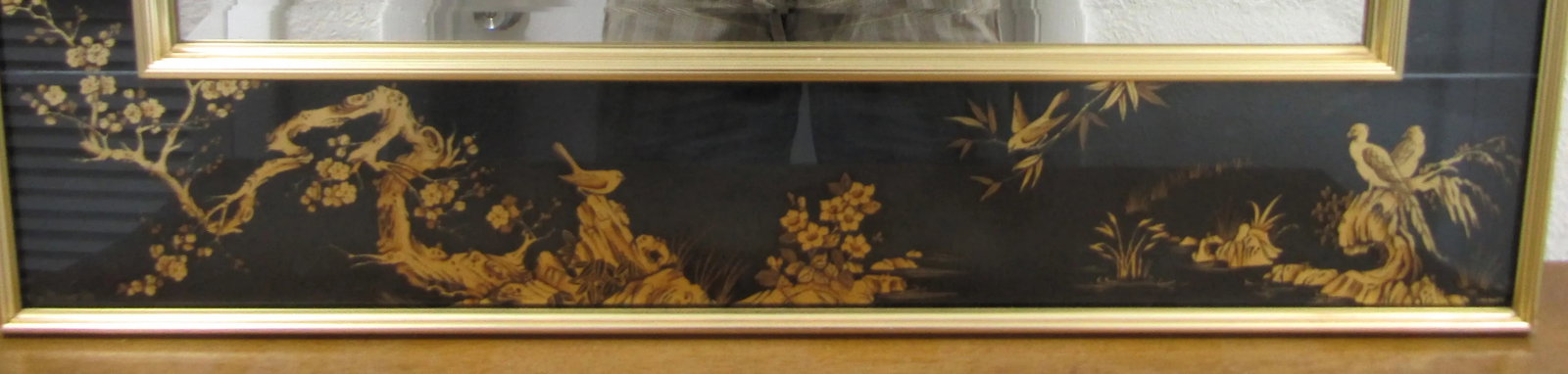 Vintage La Barge Reverse Glass Chinoiserie Mirror Signed J. Bivens 1981 - 3