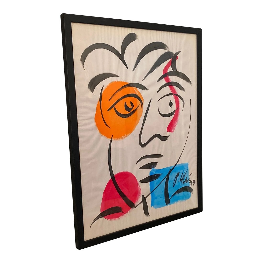 1970s Vintage Abstract Portraiture, Contemporary Original Artwork by Peter Robert Keil, Framed: Fantastic original paintings by Listed world renowned artist Peter Robert Keil (born 1942 Germany) Peter has self proclaimed to be the last of the living legend artists working in his career with grea