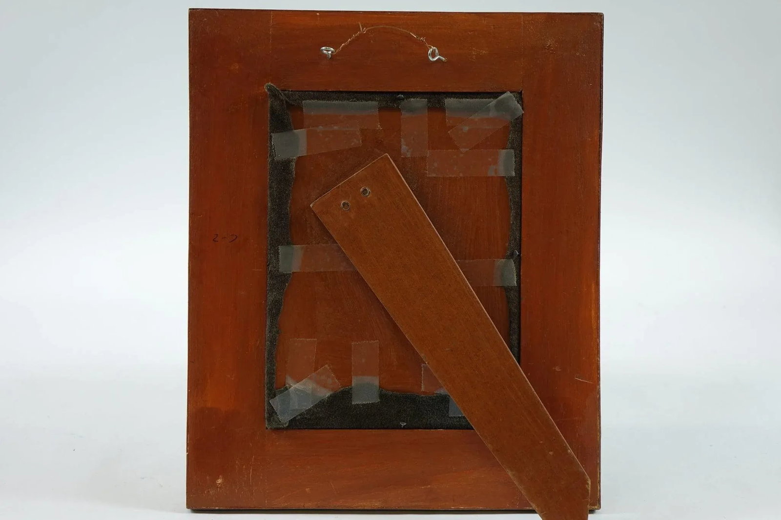 Persian Khatam Frame Inlaid With Artwork Paint on Faux Ivory Signed Original - 3