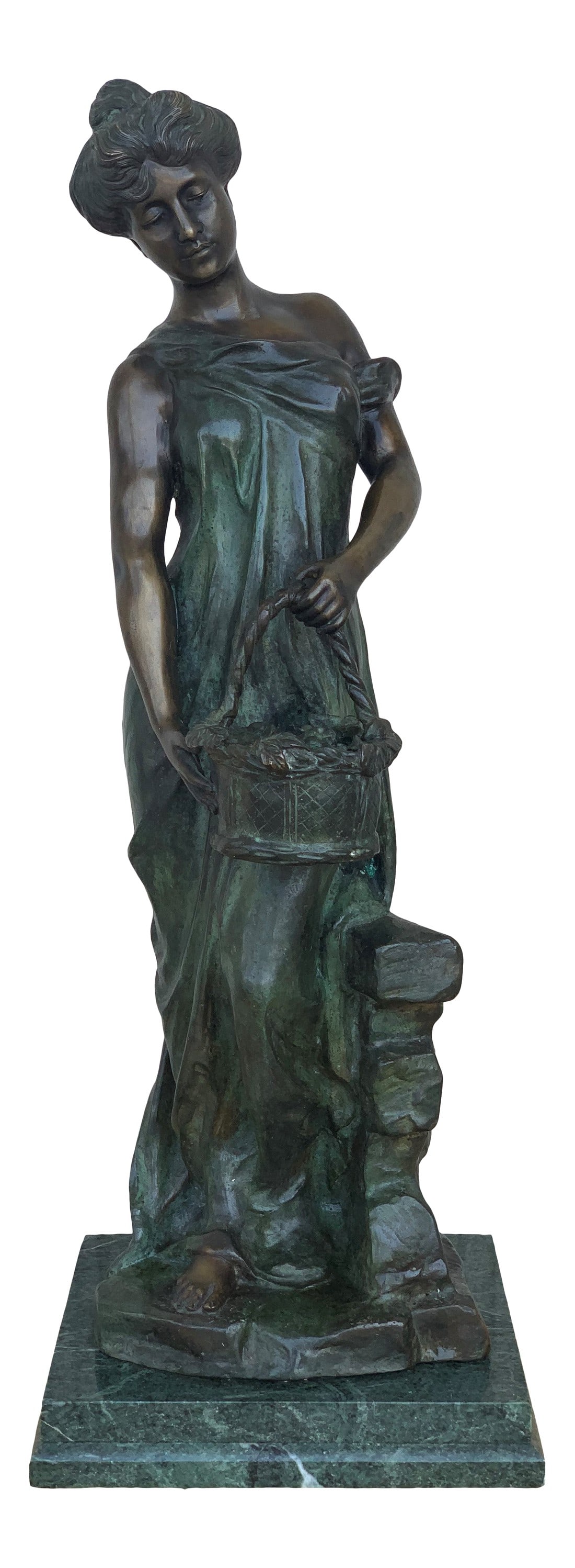 20th Cast Bronze Statue of a Nymph Signed by Ferdinando De Luca, Italy (1 of 13)