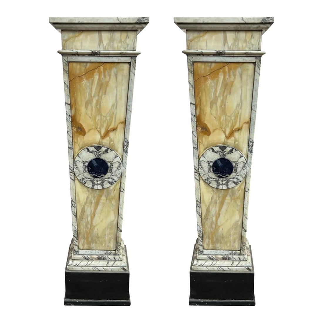 Pair of 1920s French Art Deco Marble Pedestals (1 of 12)