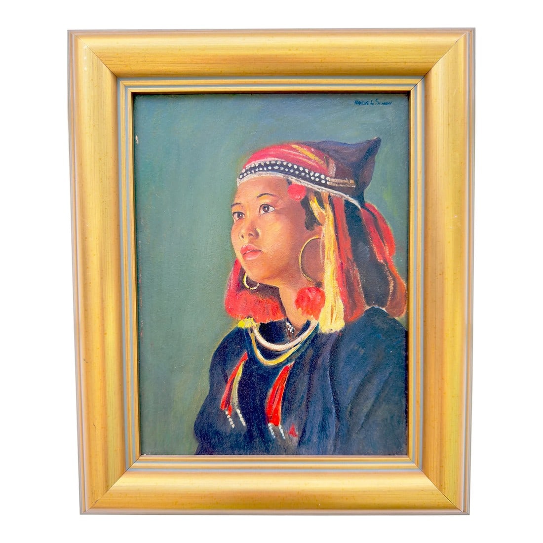Portrait of a Nepalese Woman – Artist Signed & Framed (1 of 8)