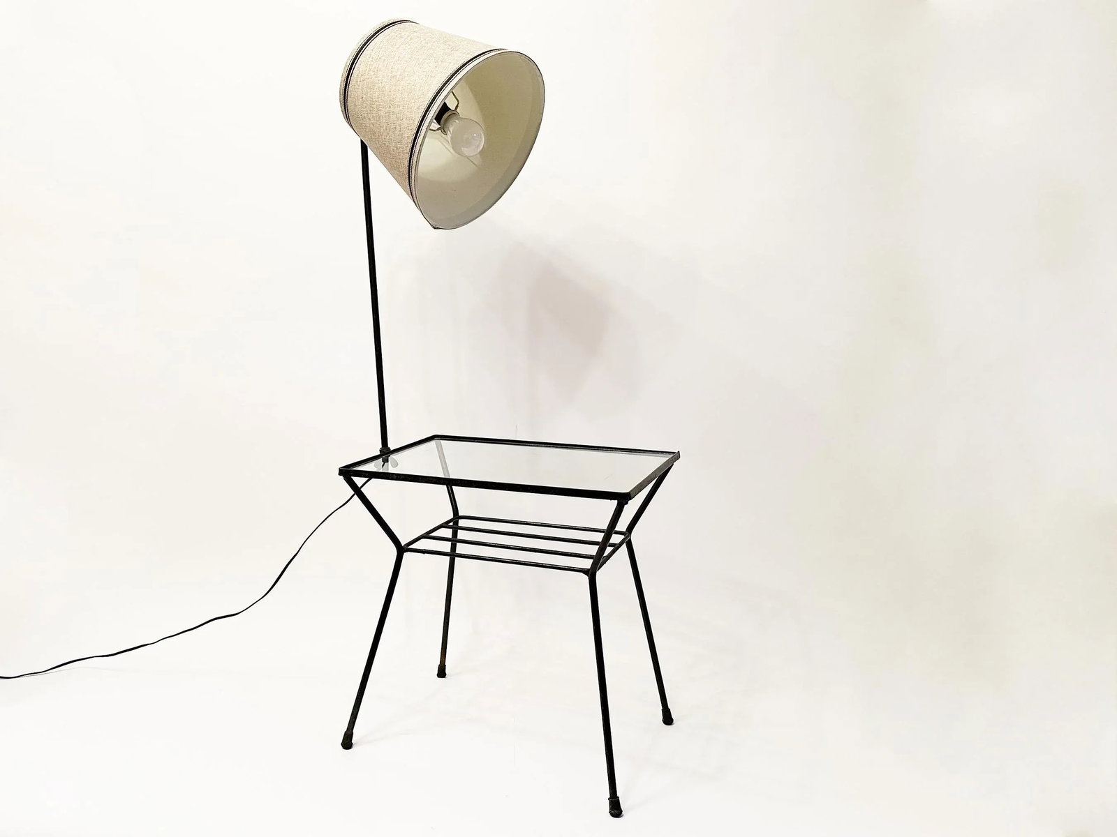 1950s Mid Century End Table Lamp, Paul McCobb George Nelson Style - 3