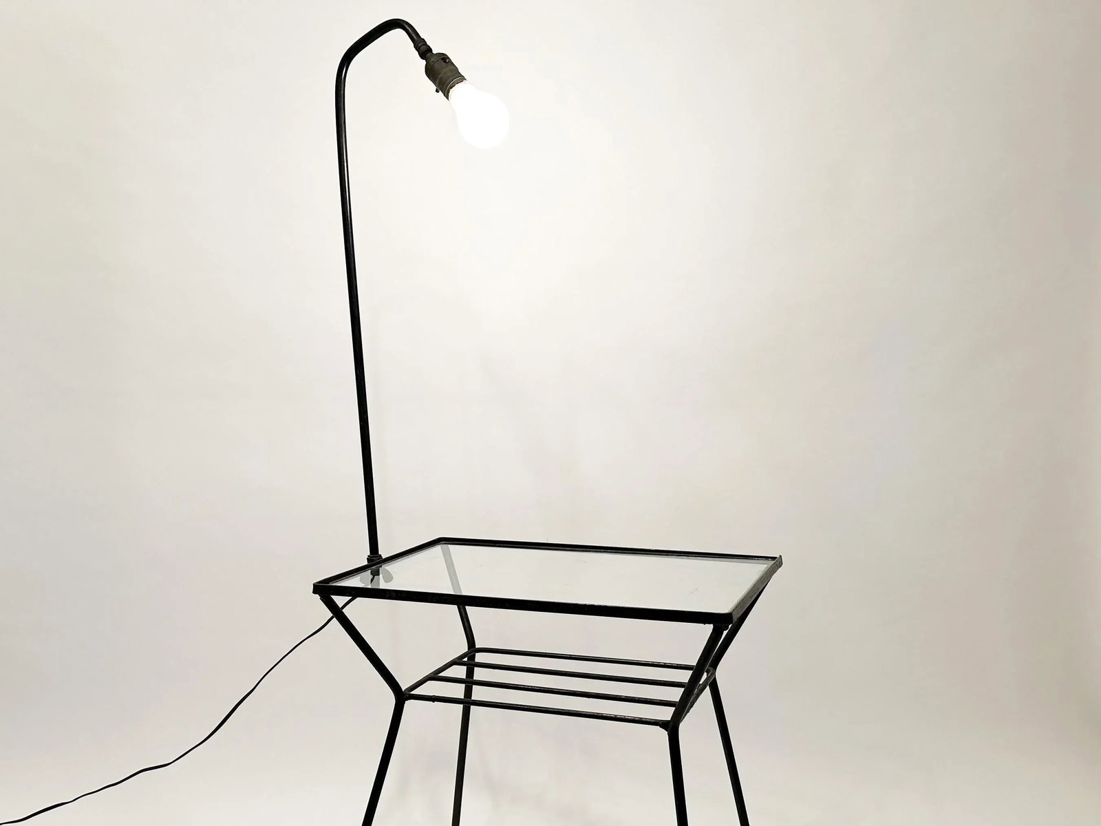 1950s Mid Century End Table Lamp, Paul McCobb George Nelson Style - 6