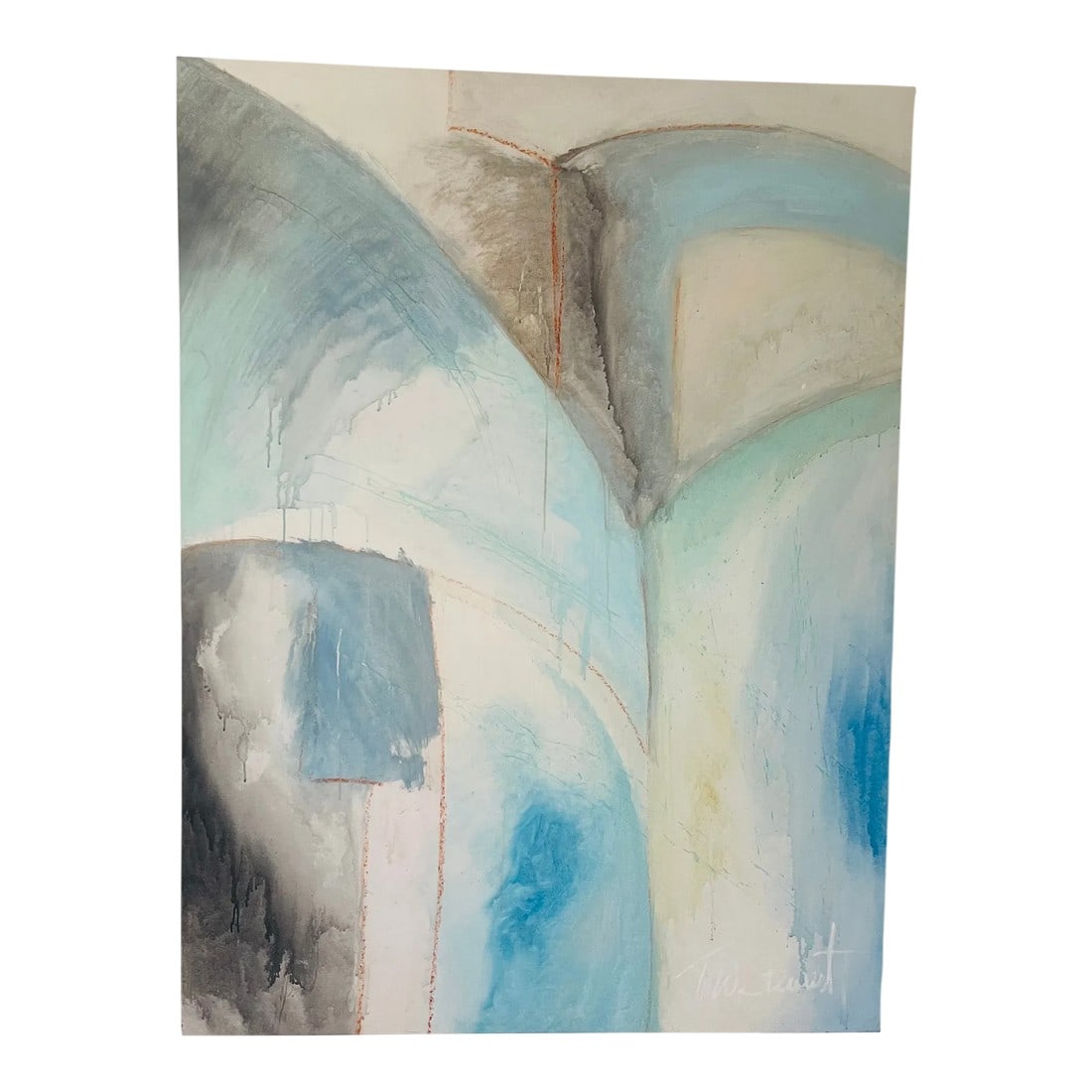 Large Impressive Modern Abstract Art Painting Tw Stewart (1 of 4)