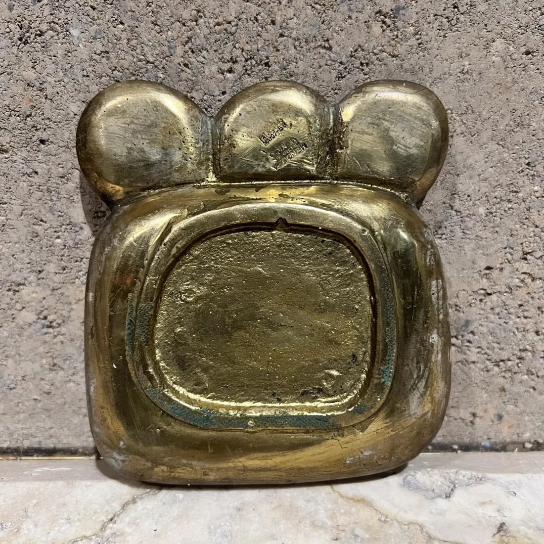 1950s Pepe Mendoza Ashtray Malachite & Brass Mexico - 5