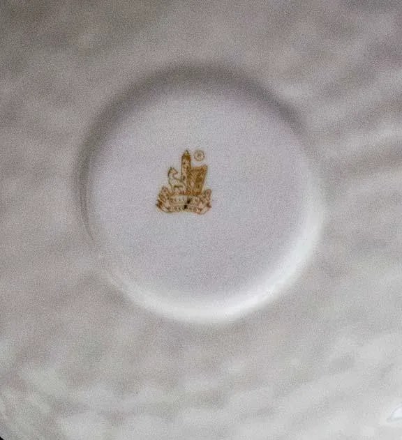 Belleek Shamrock Pattern Classic Fine Parian China Breakfast Set - 22 Pcs - 7
