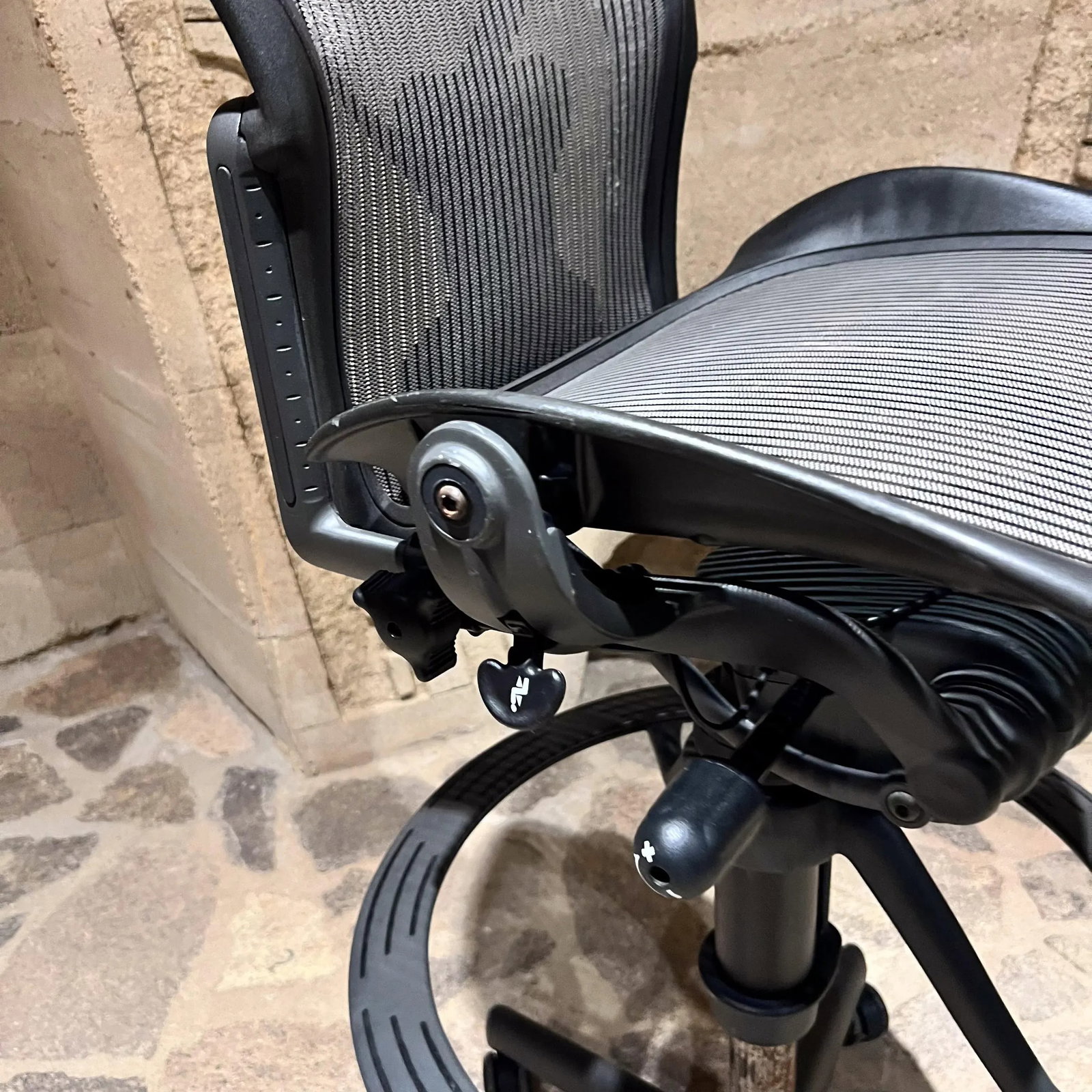 Classic Herman Miller Aeron Mesh Tall Stool Adjustable Office Chair - 8