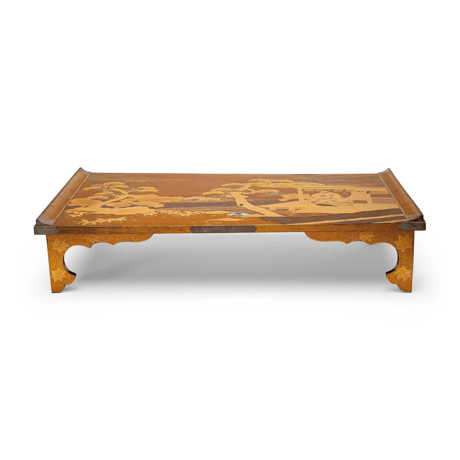 Japanese Meiji Gilt Lacquer Writing Desk & Poem Box - A Pair - 6