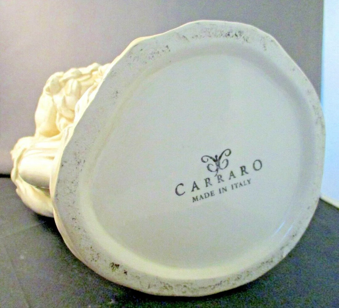 1980s Italian Carrera Porcelain Figural Vase Eve and Apple Tree - 8