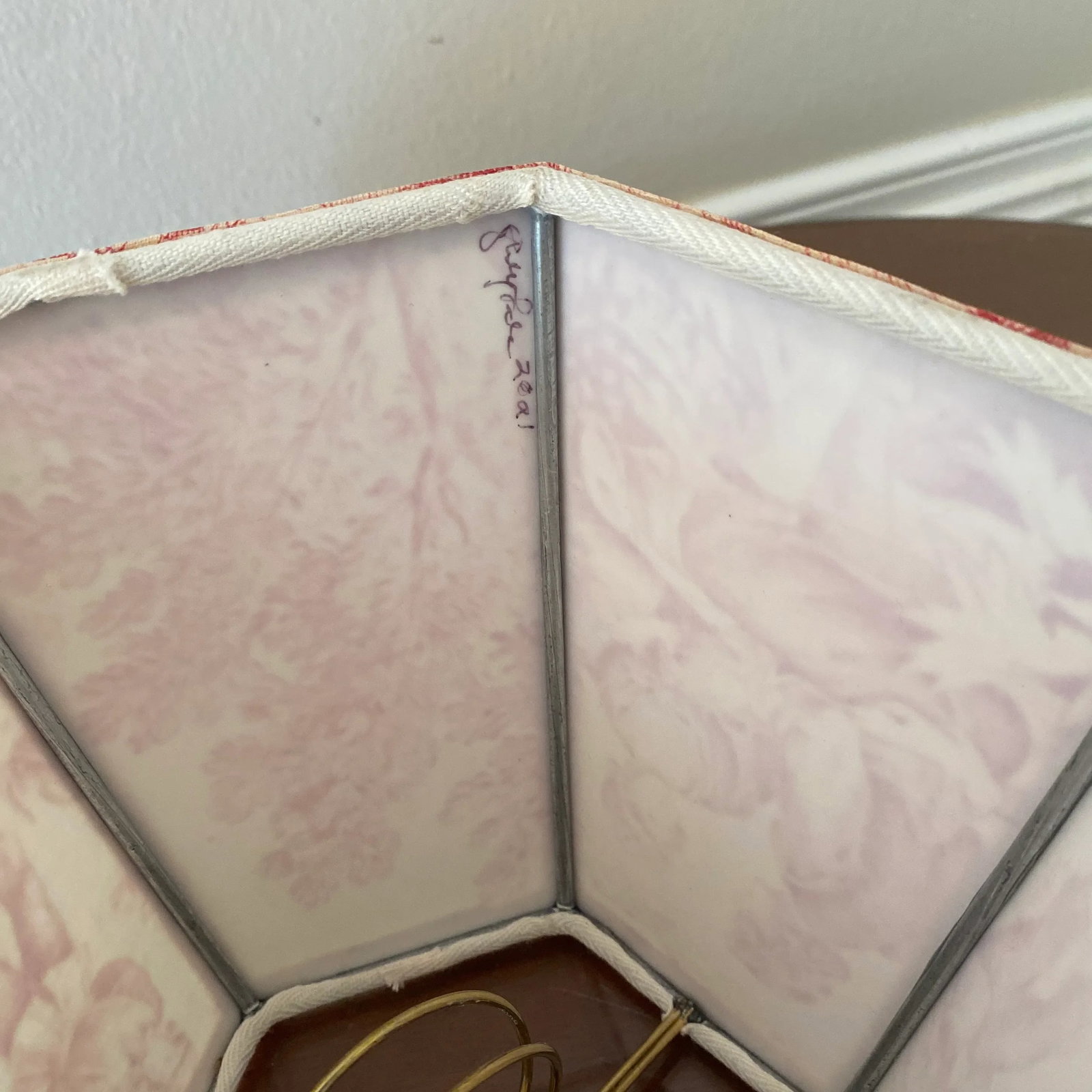 Late 20th Century French Toile Sconces Lamp Shades ~ a Pair - 8