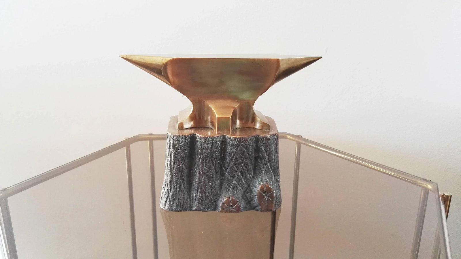 French 1960s Solid Bronze Anvil Shaped Sculpture Paperweight - 7