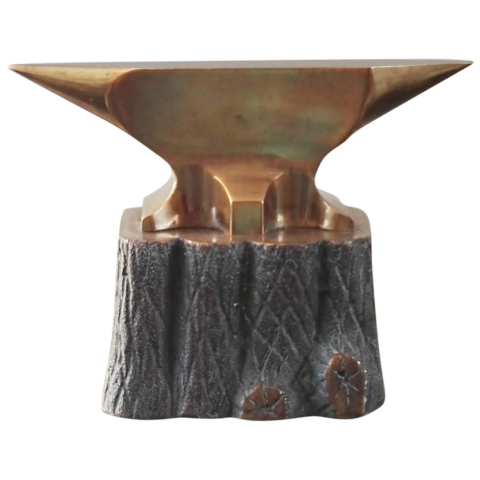 French 1960s Solid Bronze Anvil Shaped Sculpture Paperweight - 8