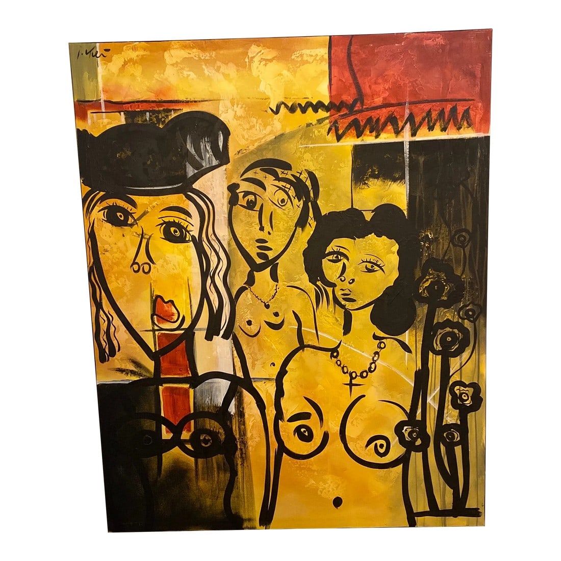 1970s Original Peter Keil Abstract Painting on Canvas: Fantastic original paintings by Listed world renowned artist Peter Robert Keil (born 1942 Germany) Peter has self proclaimed to be the last of the living legend artists working in his career with grea