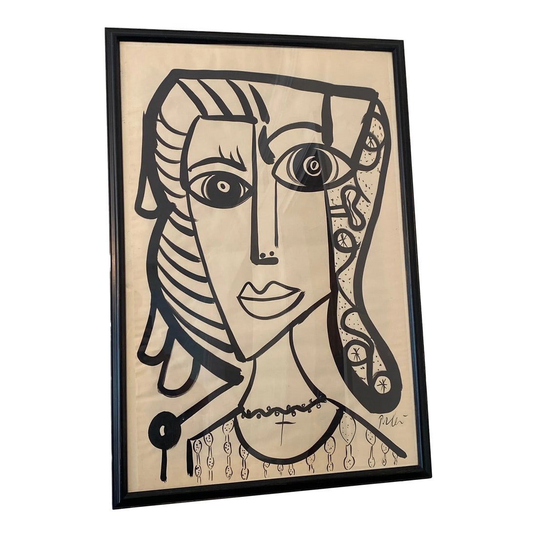 Peter Keil Original Abstract Cubic Portrait Painting Black & White Series: Fantastic original paintings by Listed world renowned artist Peter Robert Keil (born 1942 Germany) Peter has self proclaimed to be the last of the living legend artists working in his career with grea