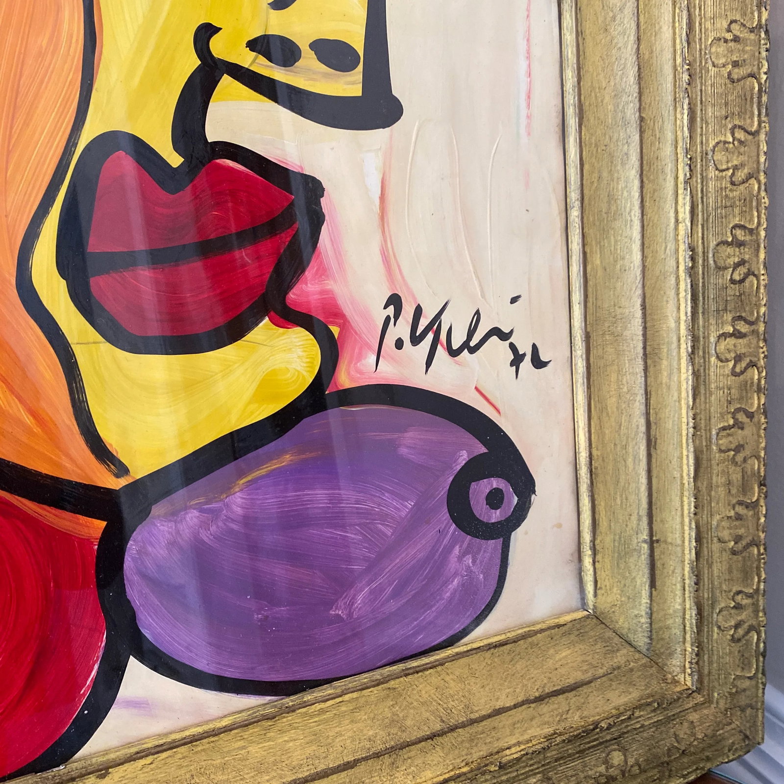 Vintage Cubist Portraiture; Original 1970s Artwork by Peter Robert Keil - 3