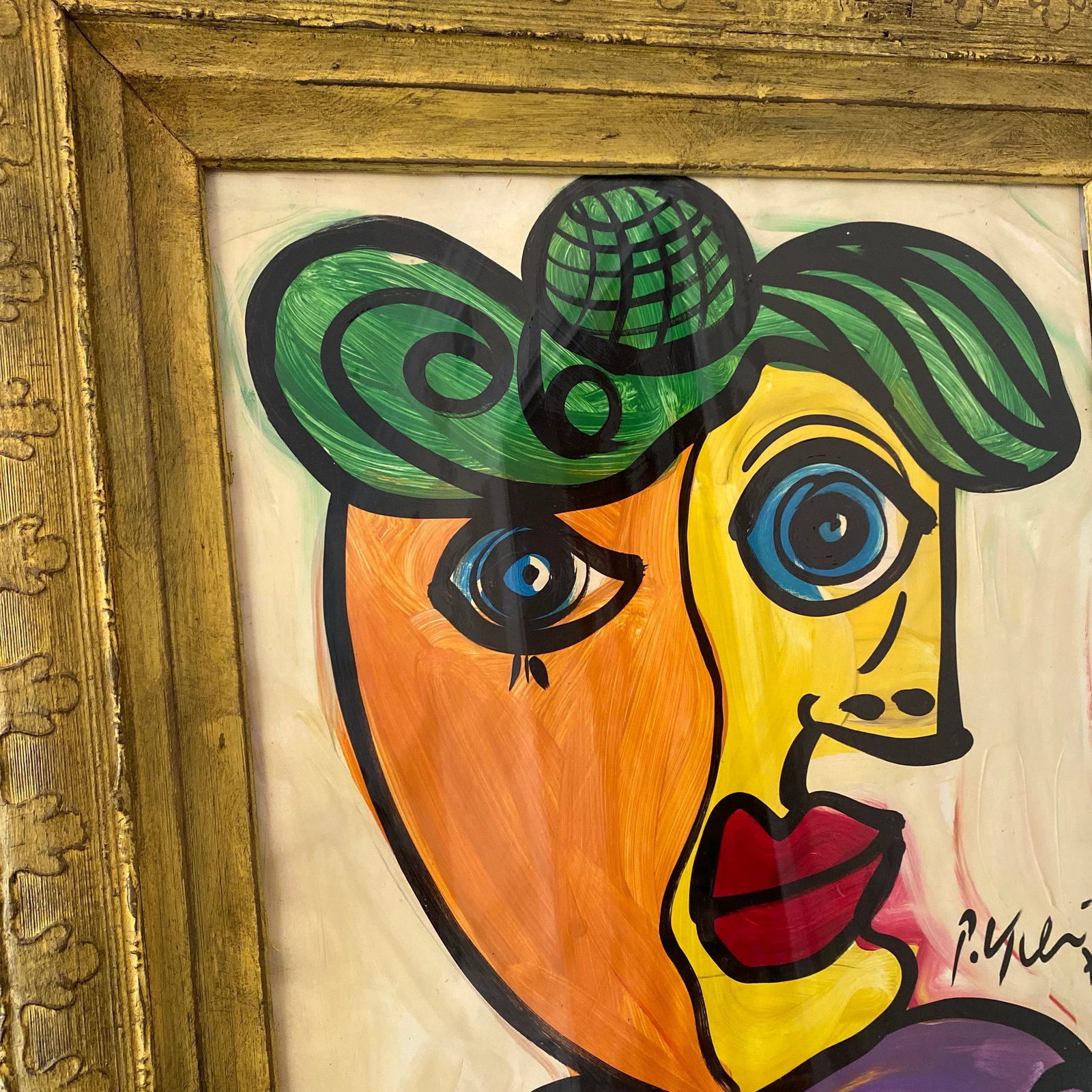 Vintage Cubist Portraiture; Original 1970s Artwork by Peter Robert Keil - 4