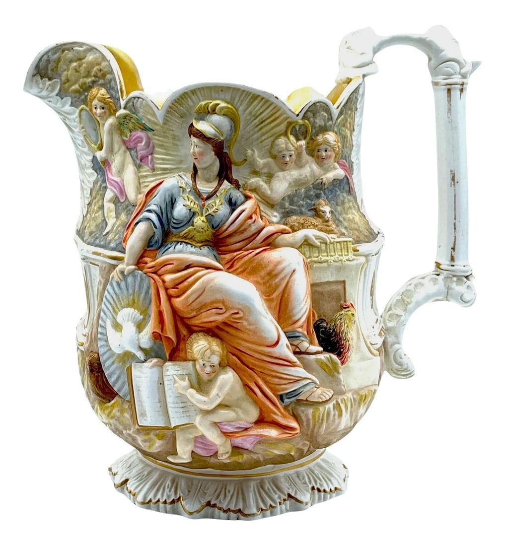 1851 Great Exhibition 'Wisdom and Providence' Pitcher by Samuel Alcock (1 of 12)