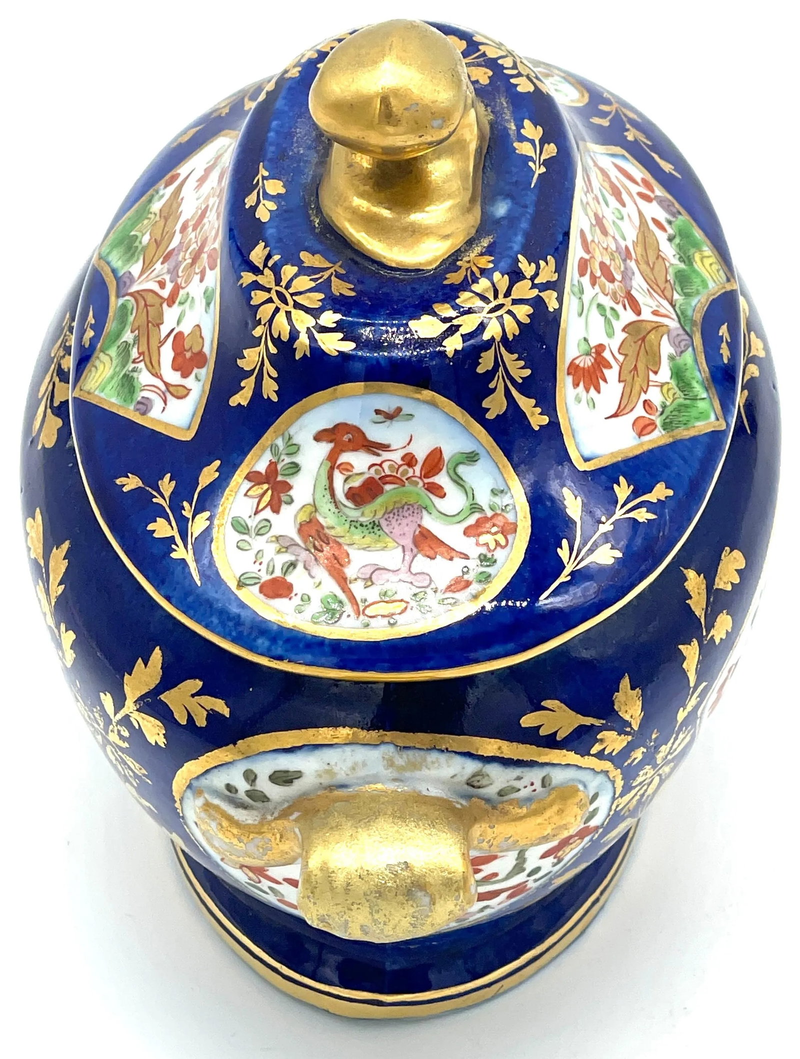 Chamberlains Worcester 'Africa' Pattern Cobalt Diminutive Tureen & Platter - Set of 3 - 2