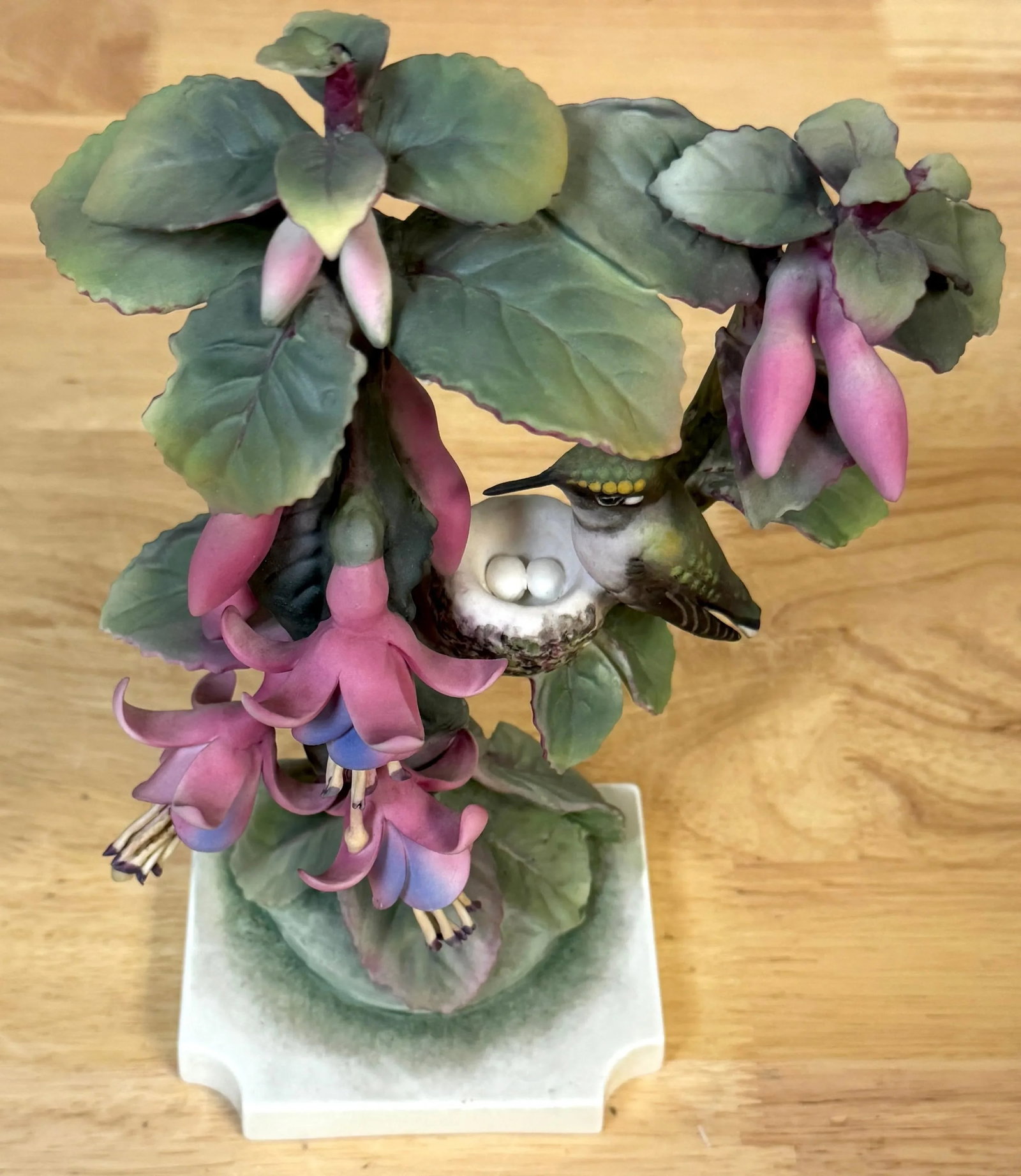 Royal Worcester Ruby Throated Hummingbird by Dorothy Doughty with Custom Crate - 11