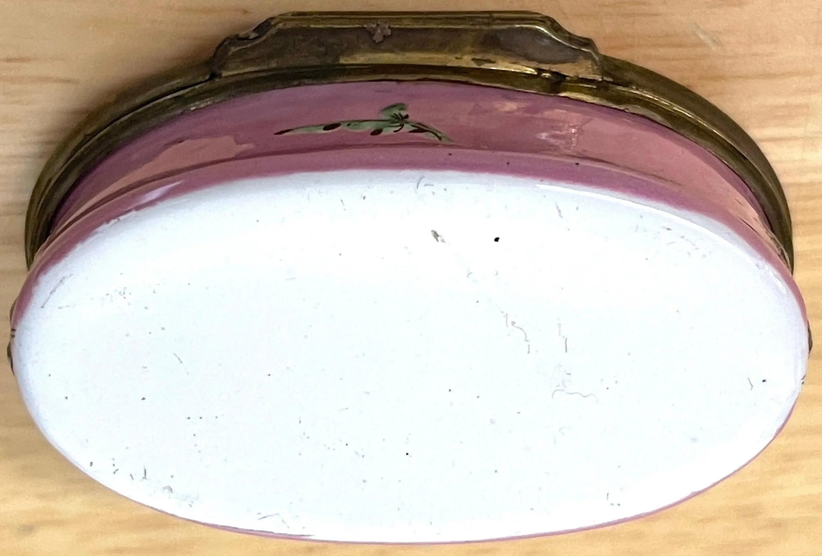 18th C Pink Battersea-Bilston Mourning Box, Ex-Collection of h.r.h Princess Roya - 3
