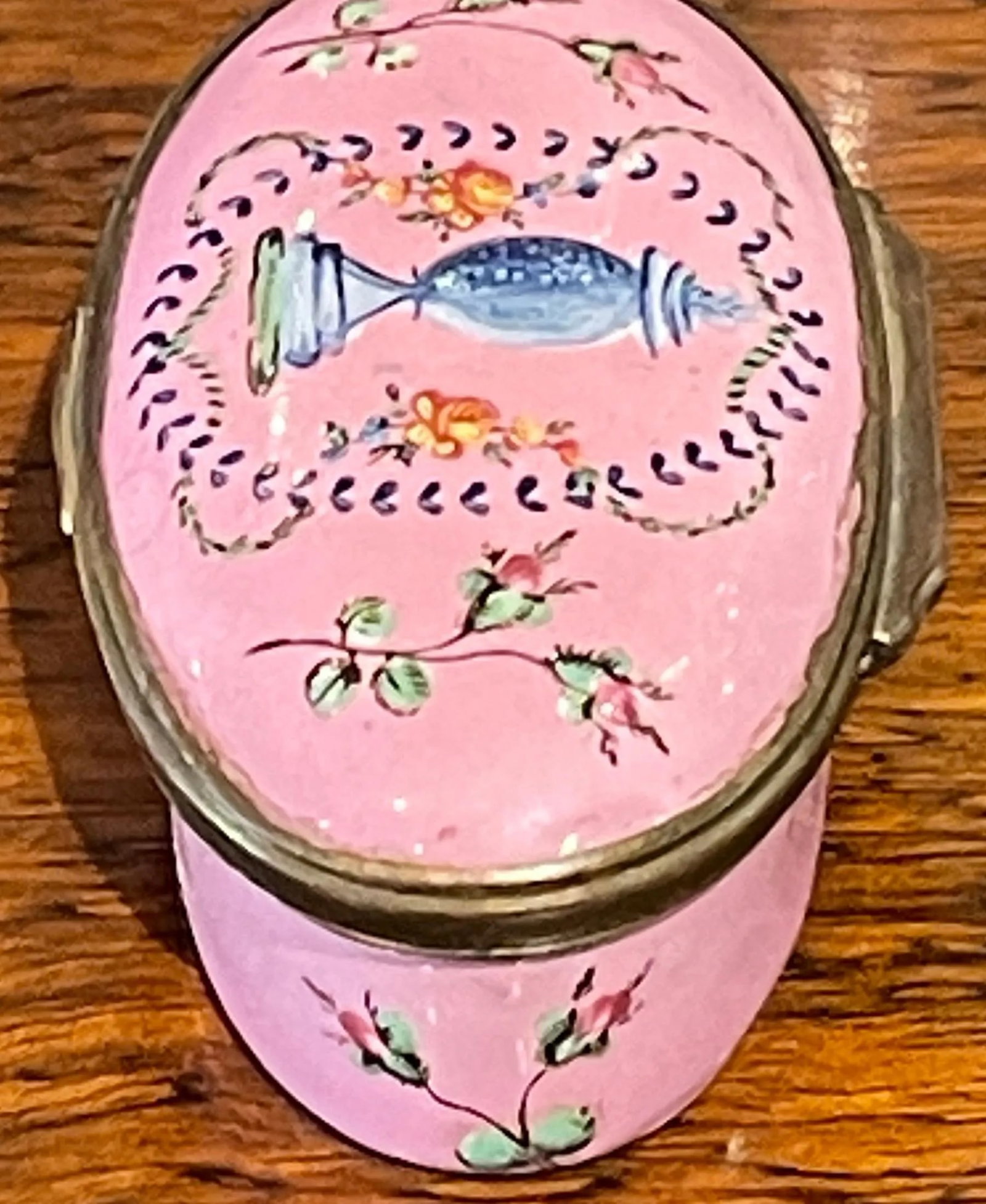 18th C Pink Battersea-Bilston Mourning Box, Ex-Collection of h.r.h Princess Roya - 5