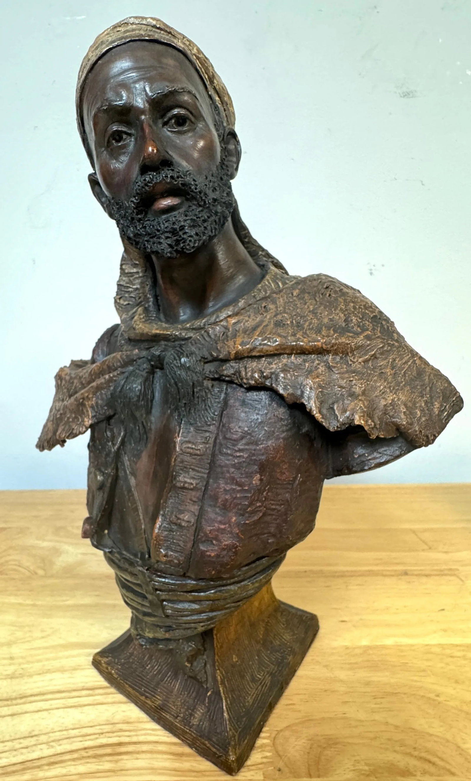 Bust of North African Tribesman, 'DE CAâˆšèD' by Friedrich Siegfried - 3