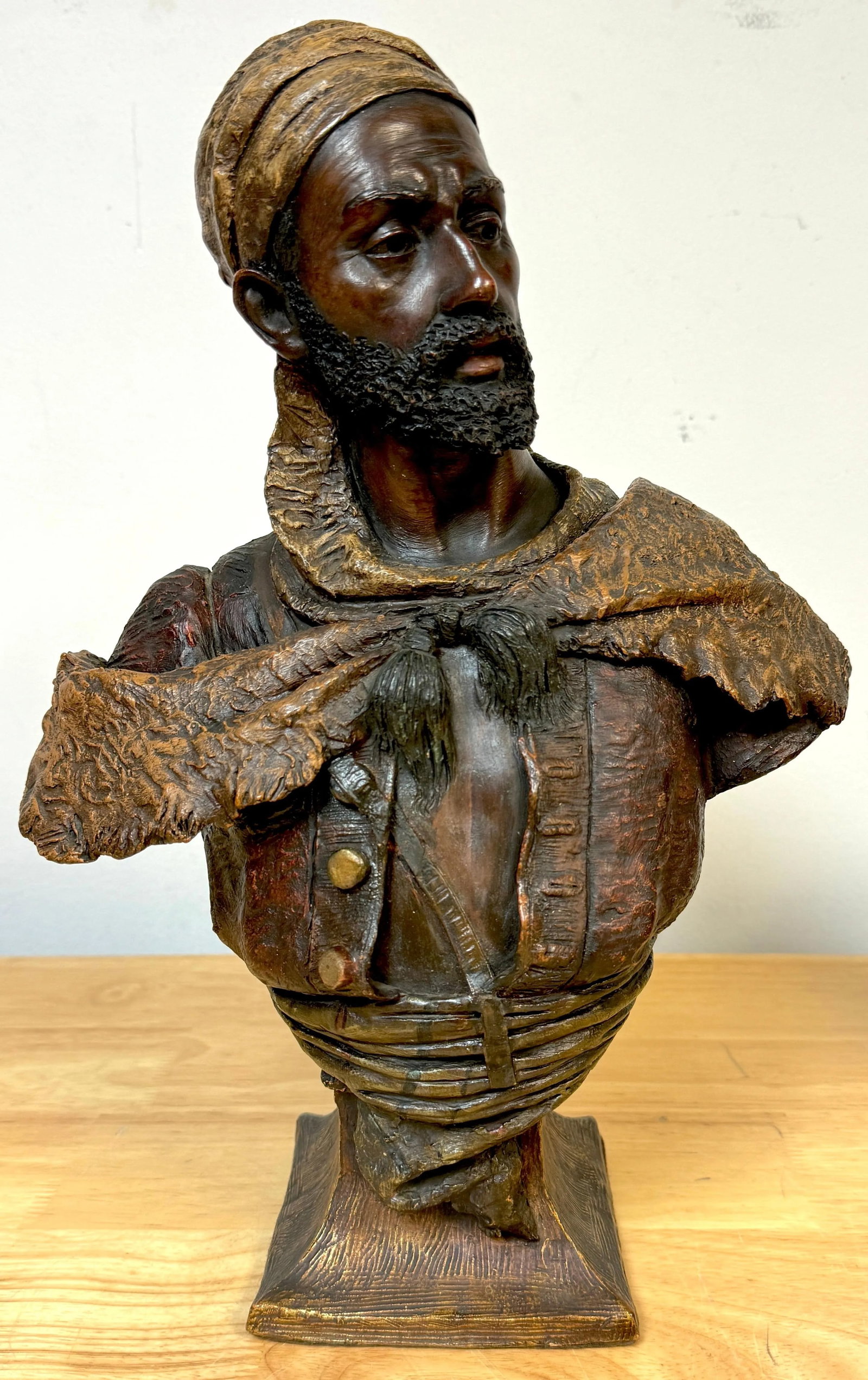 Bust of North African Tribesman, 'DE CAâˆšèD' by Friedrich Siegfried - 5