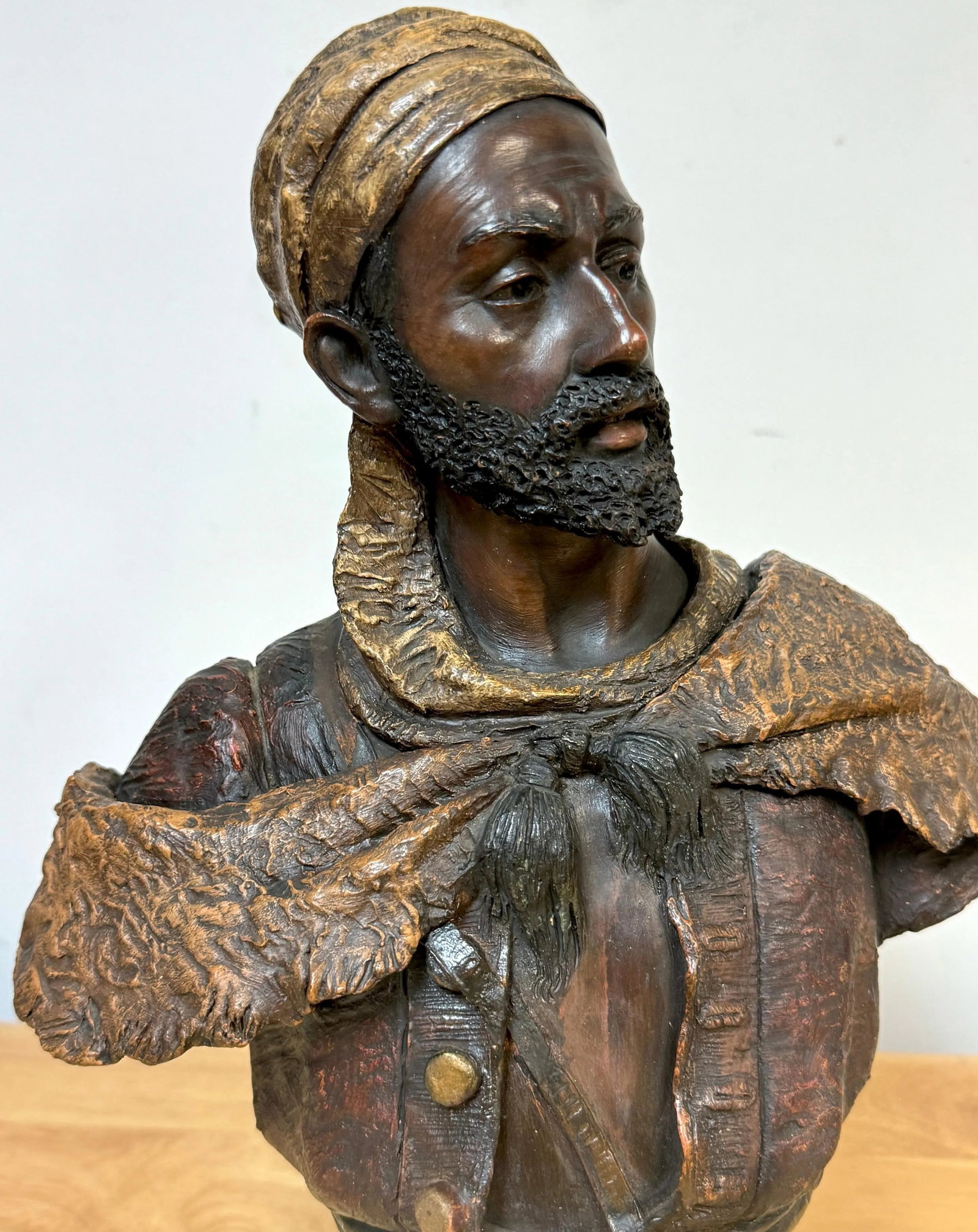 Bust of North African Tribesman, 'DE CAâˆšèD' by Friedrich Siegfried - 6