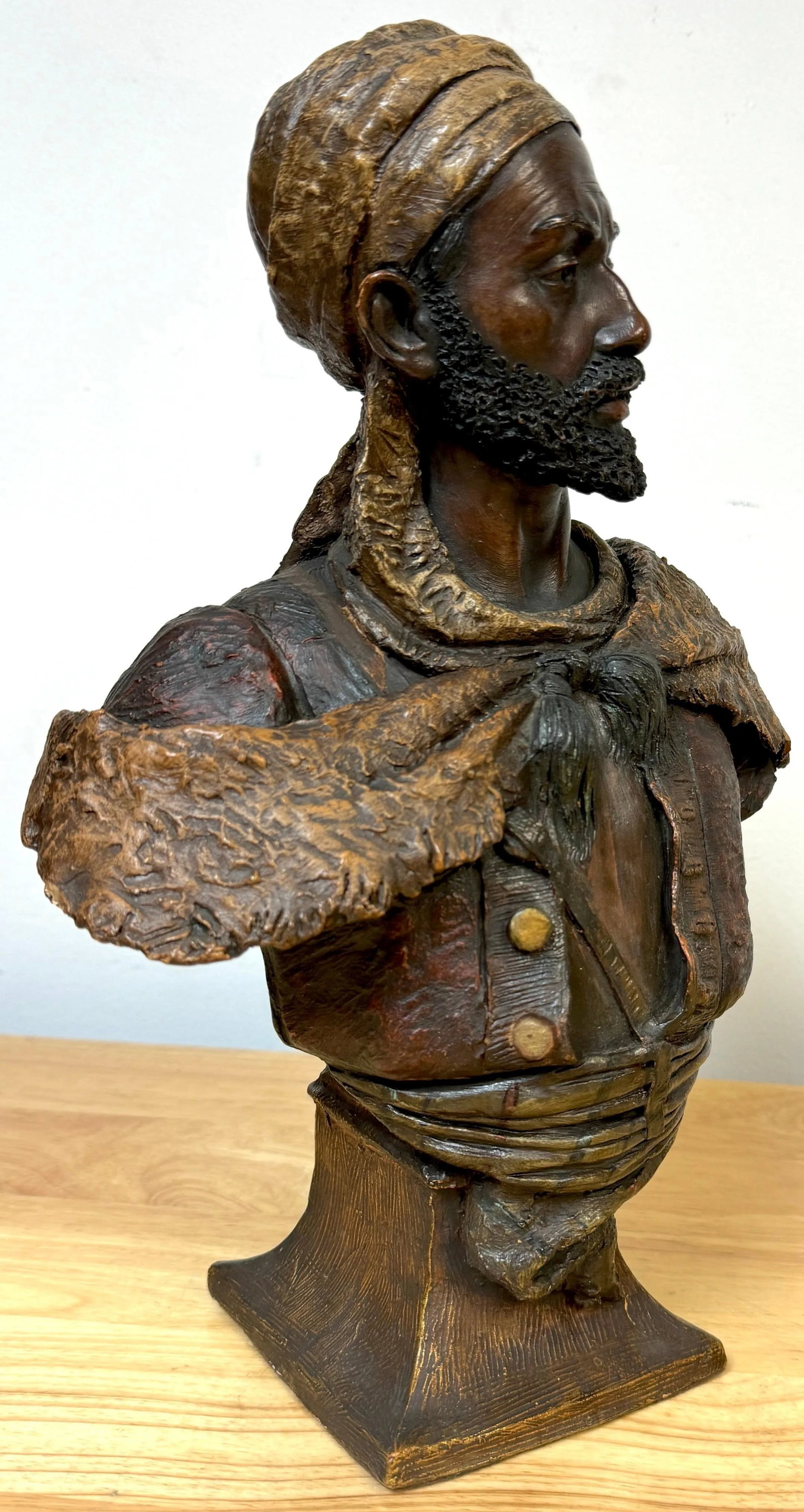 Bust of North African Tribesman, 'DE CAâˆšèD' by Friedrich Siegfried - 8