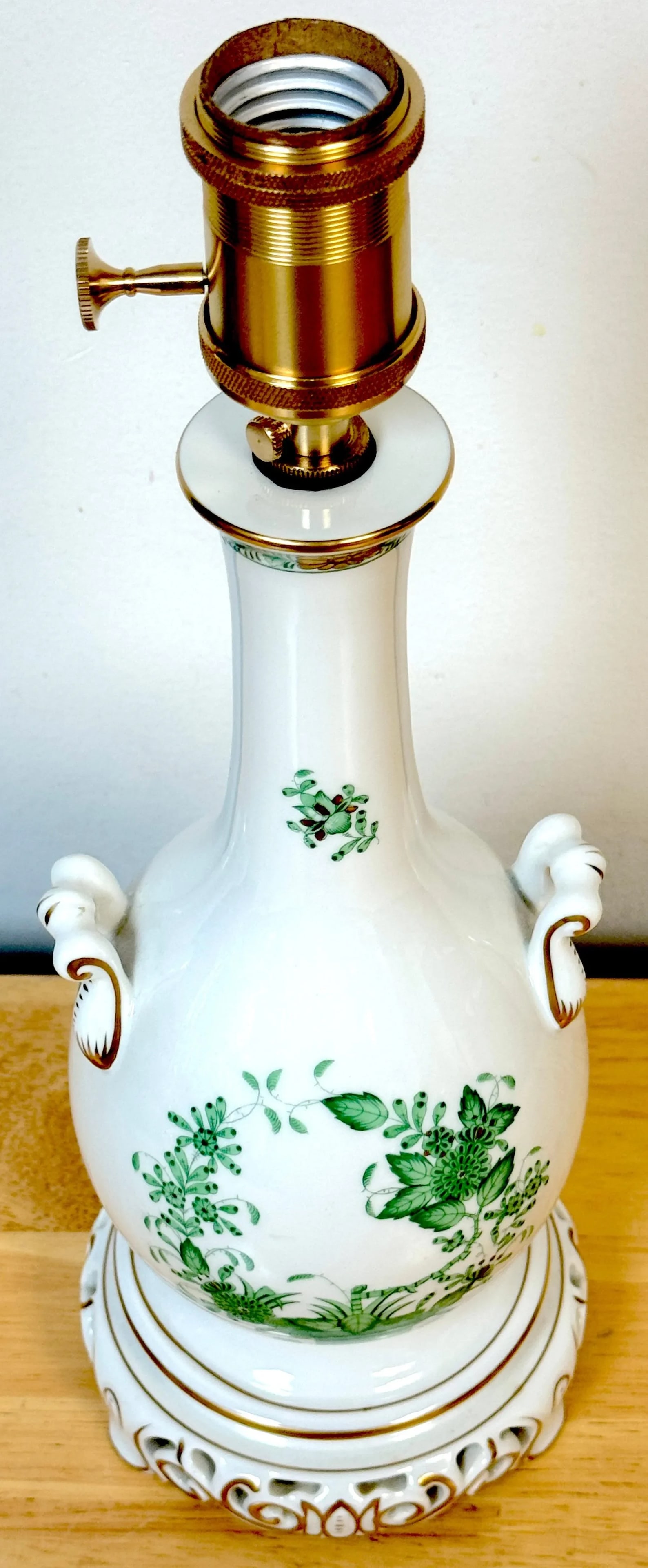 Herend Porcelain 'Chinese Bouquet- Green' Table Lamp - 5