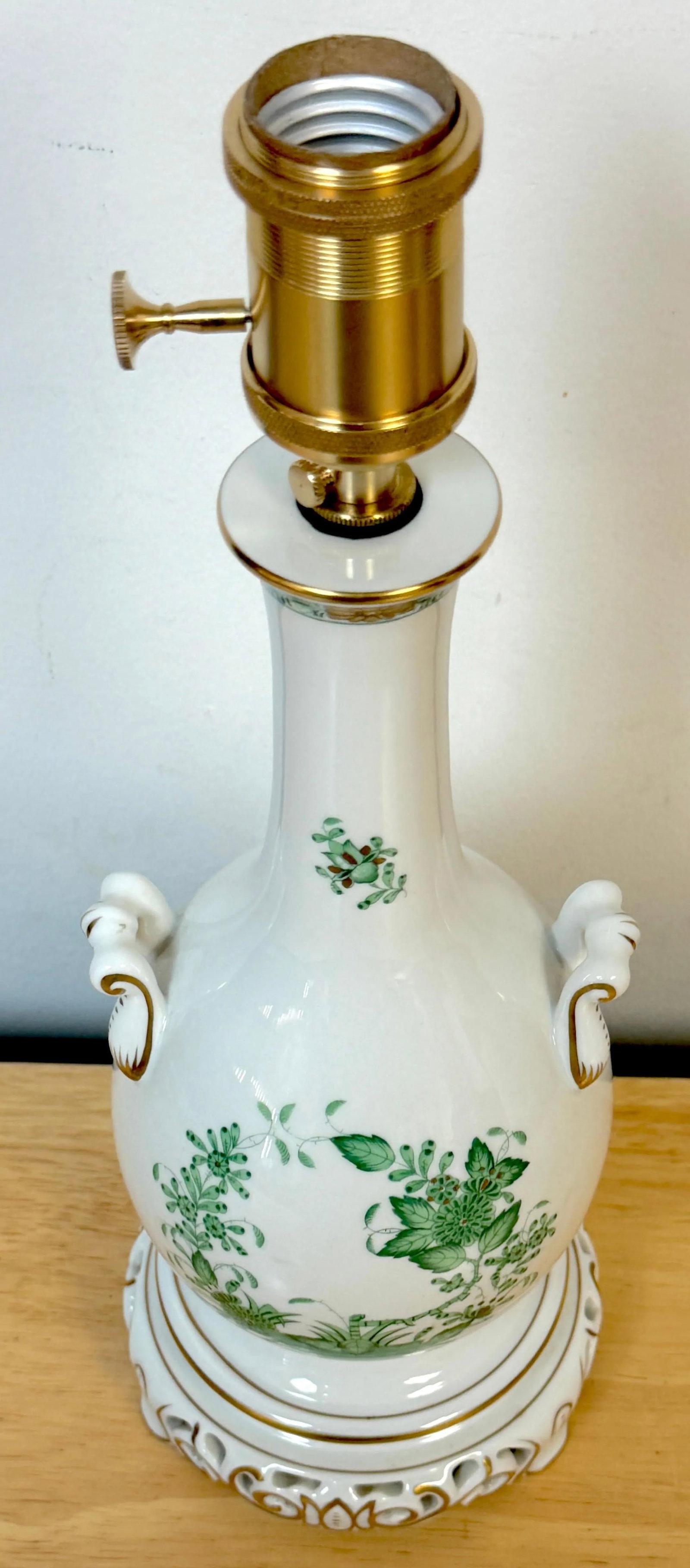 Herend Porcelain 'Chinese Bouquet- Green' Table Lamp - 6