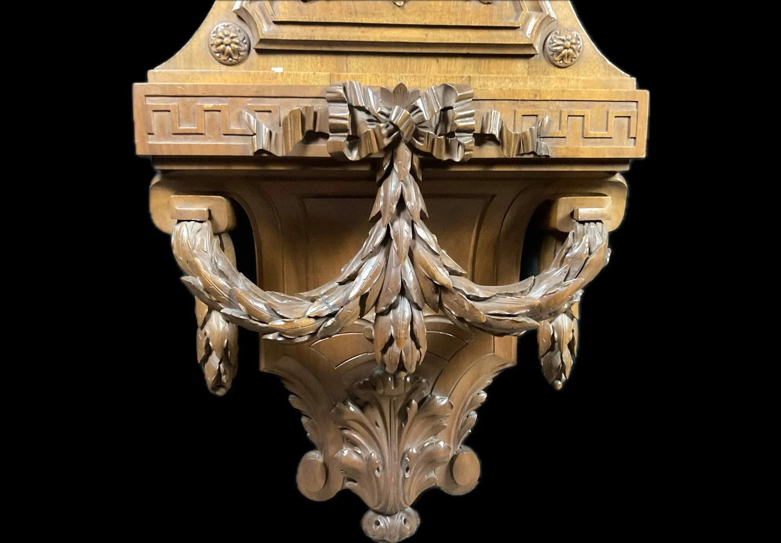 Monumental European Carved Wood Barometer and Thermometer - 10