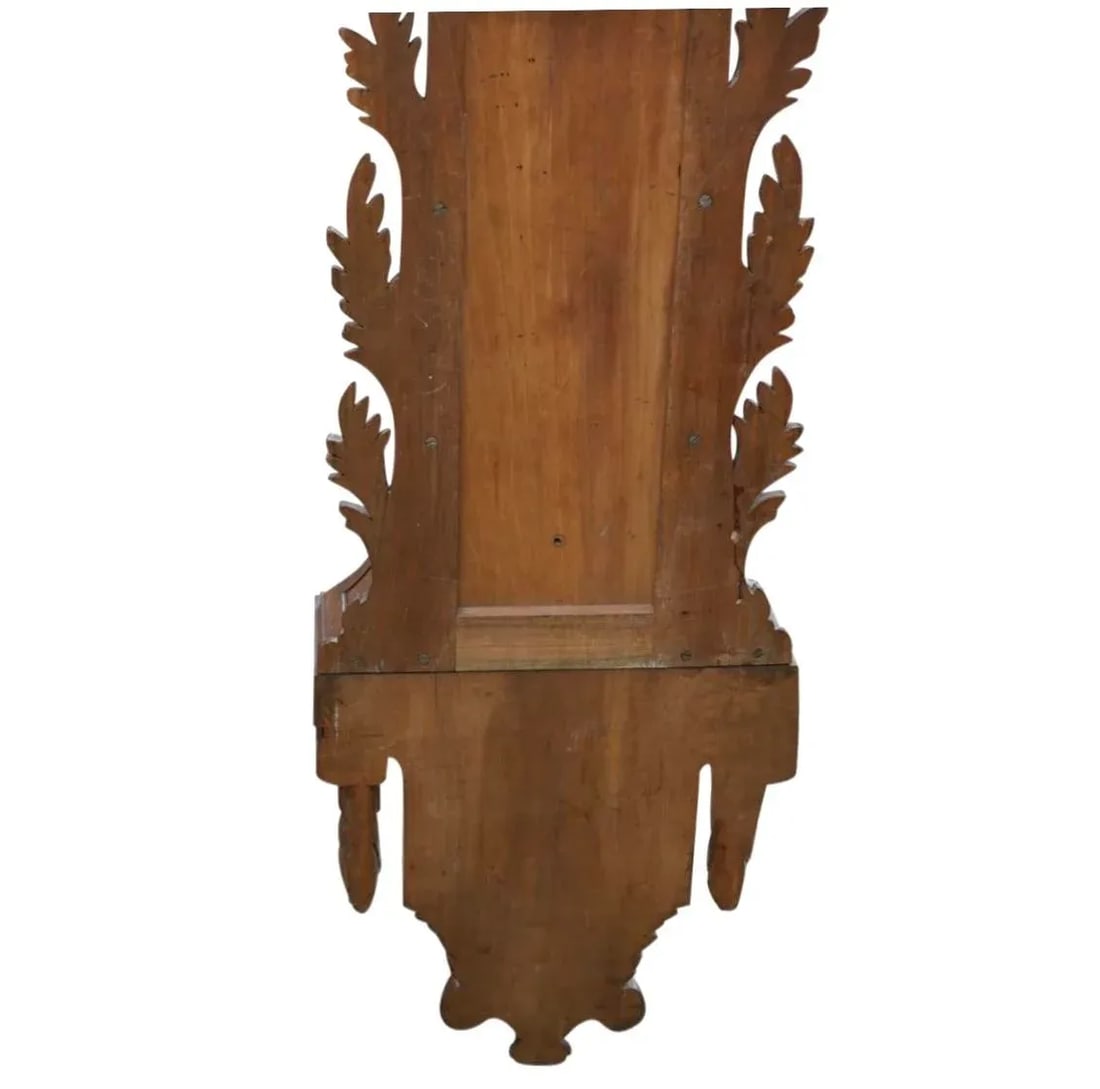 Monumental European Carved Wood Barometer and Thermometer - 6