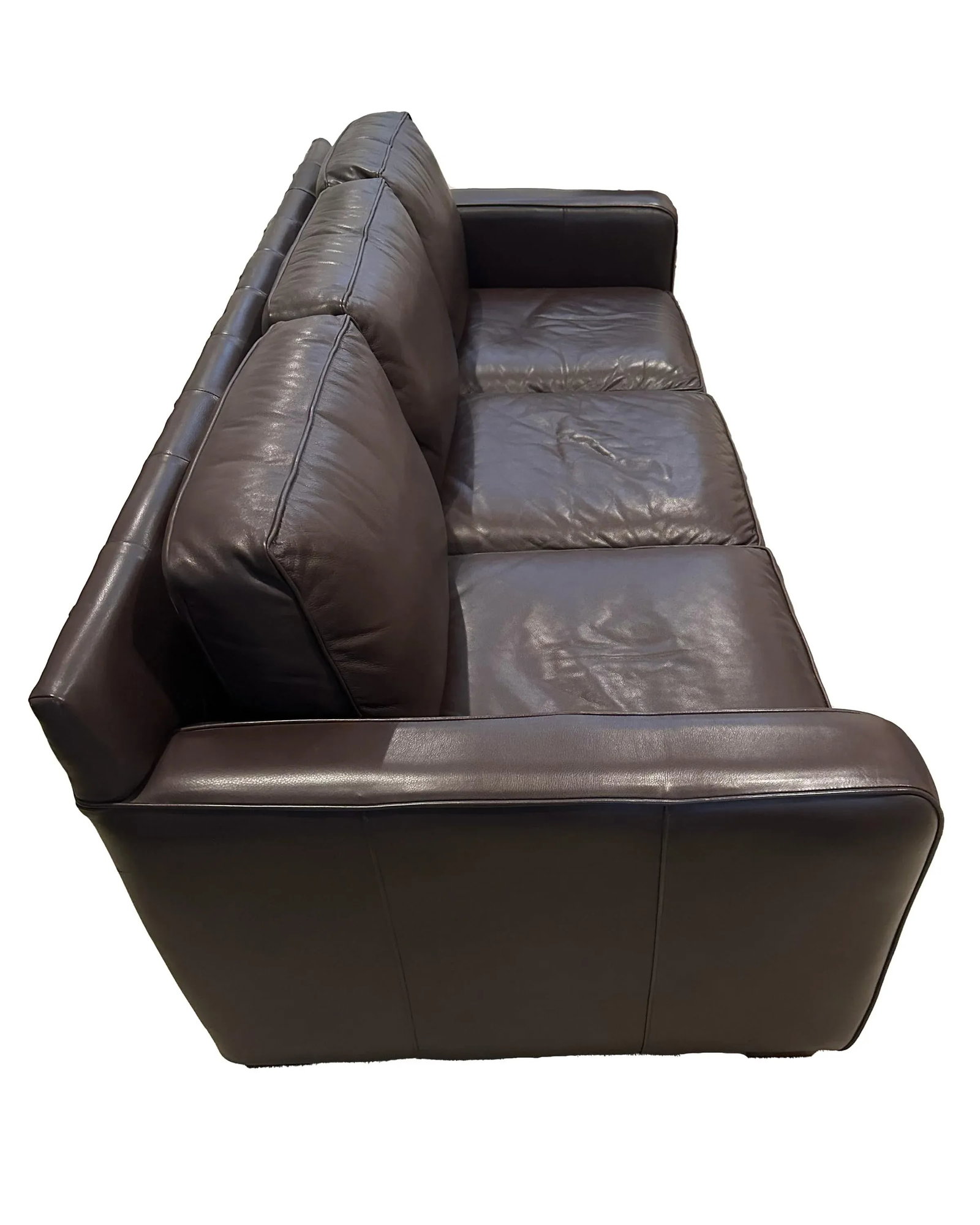 Thomasville Premium Brown Leather Sofa - 5