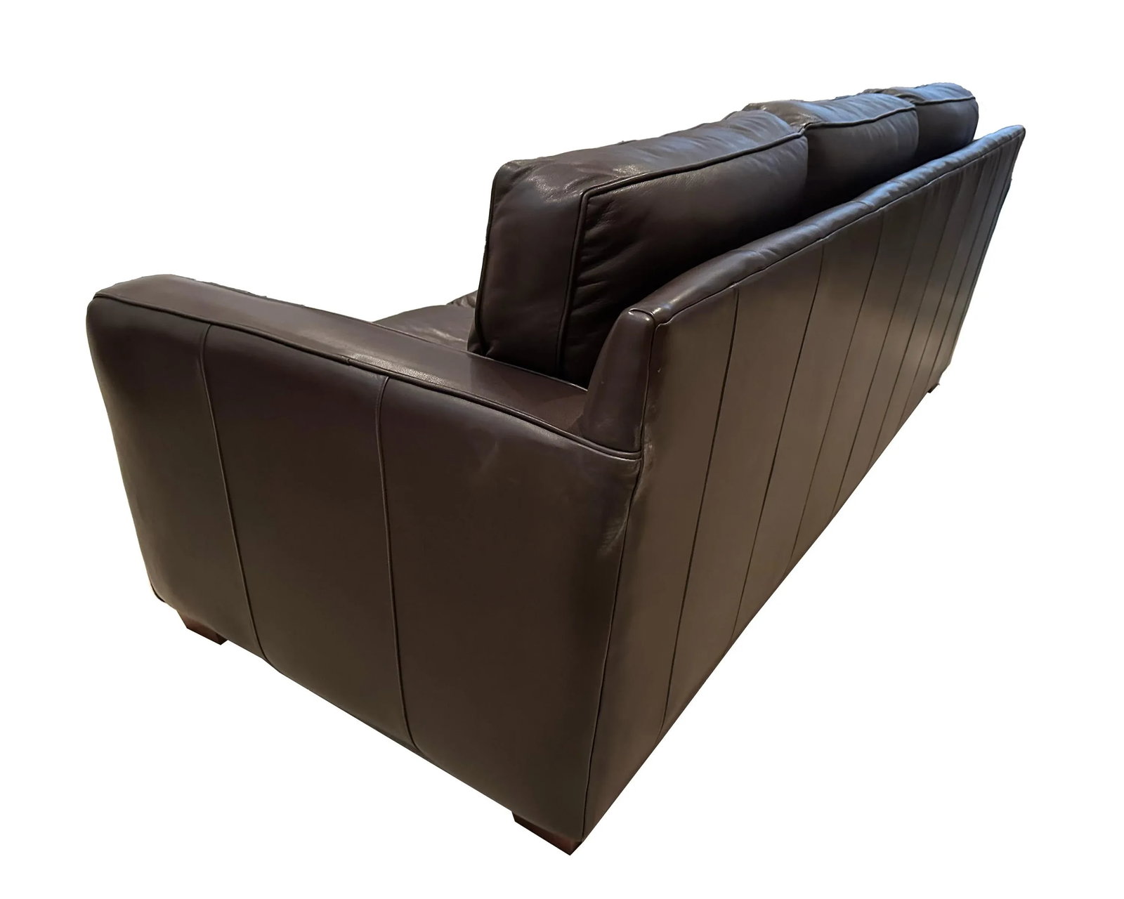 Thomasville Premium Brown Leather Sofa - 7