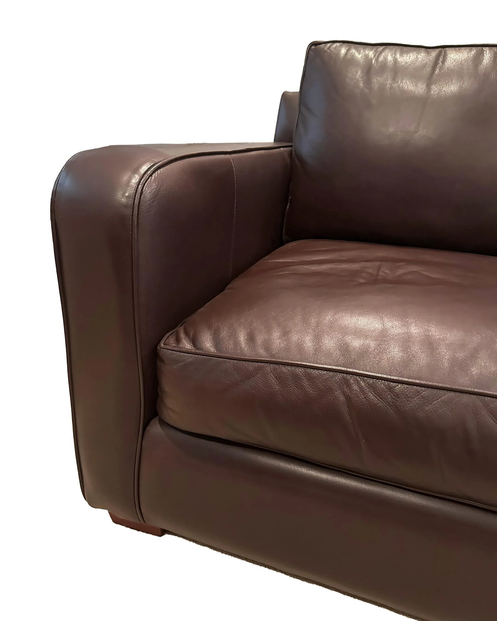 Thomasville Premium Brown Leather Sofa - 9