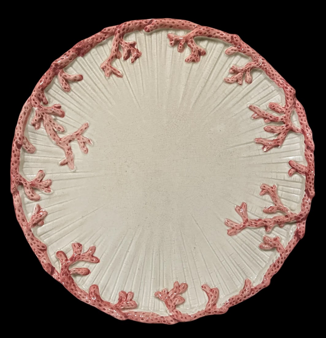 1970s Fitz & Floyd Oceana Nautilus Dinner Plates and Soup Salad Bowls - Set of 4 - 5