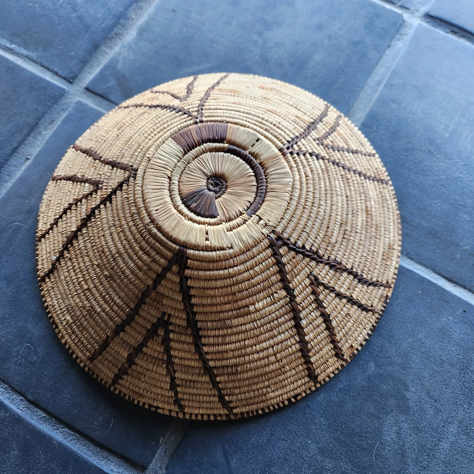 1960s Style Native American Handwoven Basket - 10