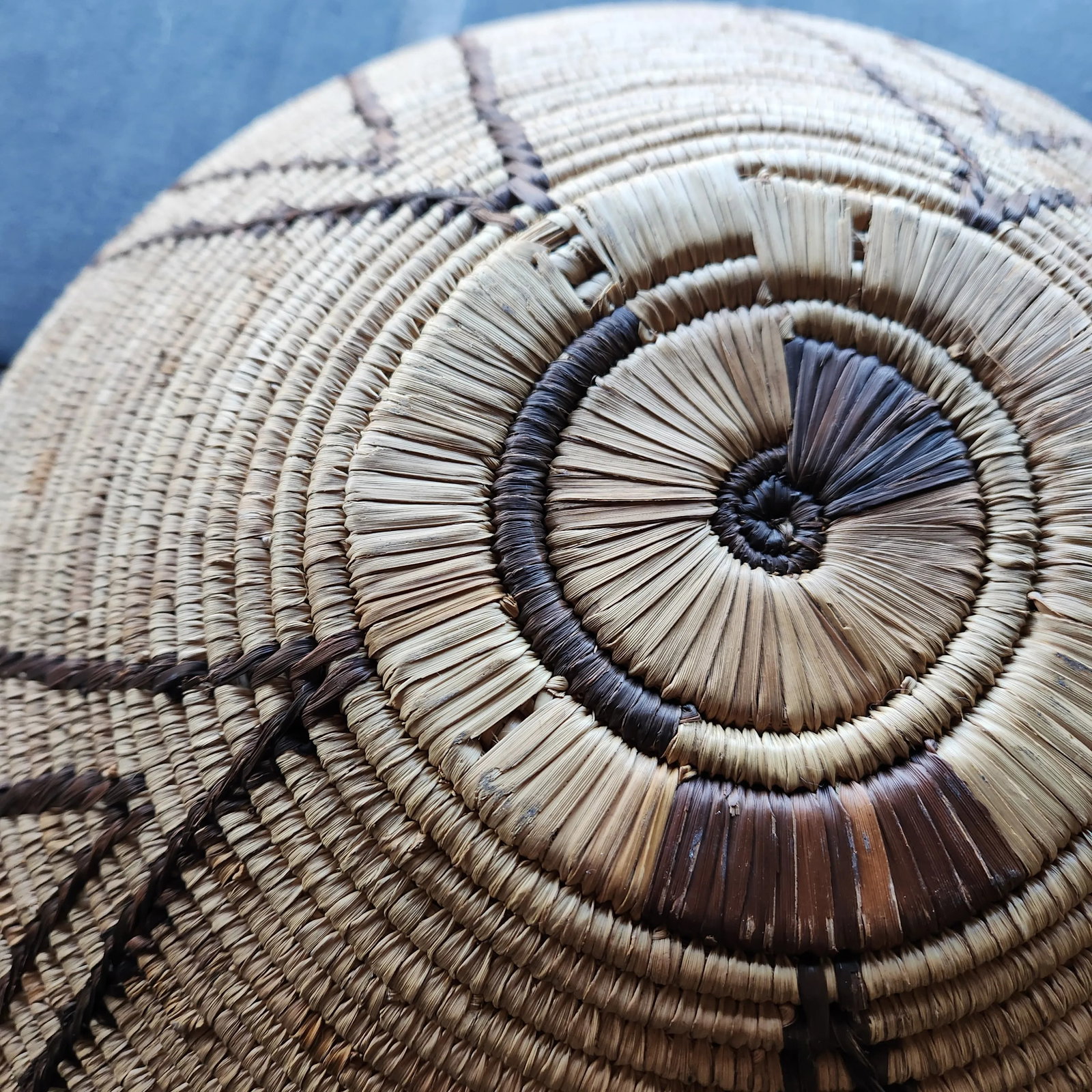 1960s Style Native American Handwoven Basket - 7