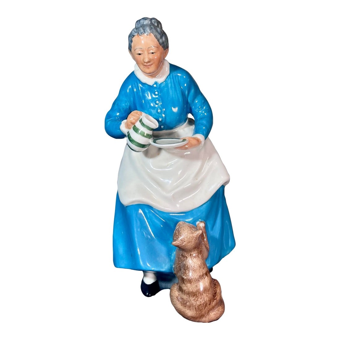 1950s Royal Doulton England "The Favourite" Figurine: Royal Doulton Figurine The Favourite HN2249. Designed by M. Nicoll, first issued in 1959 and retired in 1990. Condition: Alterations: Original Condition Unaltered Imperfections: Some Imperfections