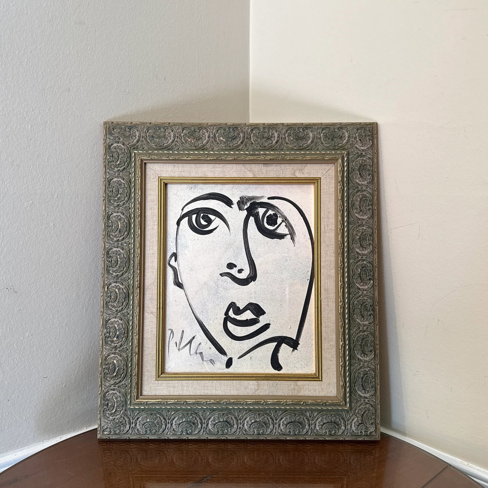 Peter Keil Original Black & White Abstract Portrait Painting - 2
