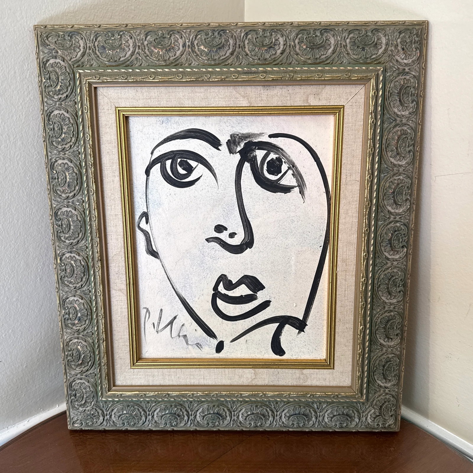 Peter Keil Original Black & White Abstract Portrait Painting - 3