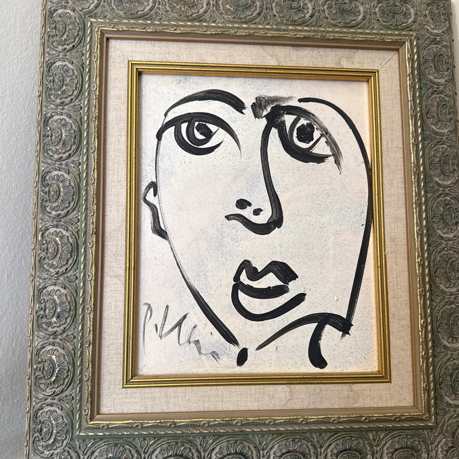 Peter Keil Original Black & White Abstract Portrait Painting - 5