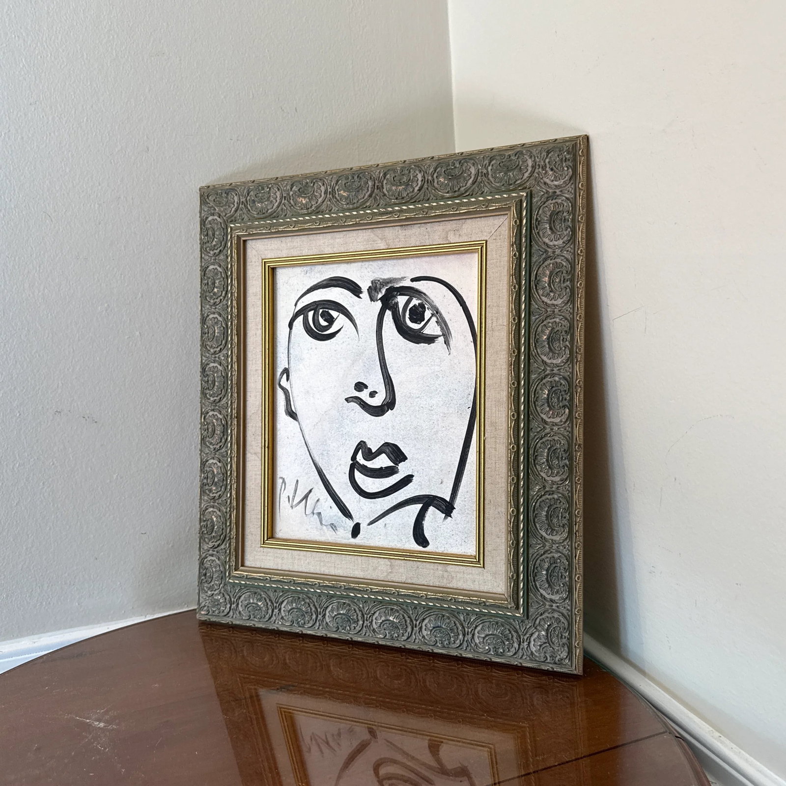 Peter Keil Original Black & White Abstract Portrait Painting - 6