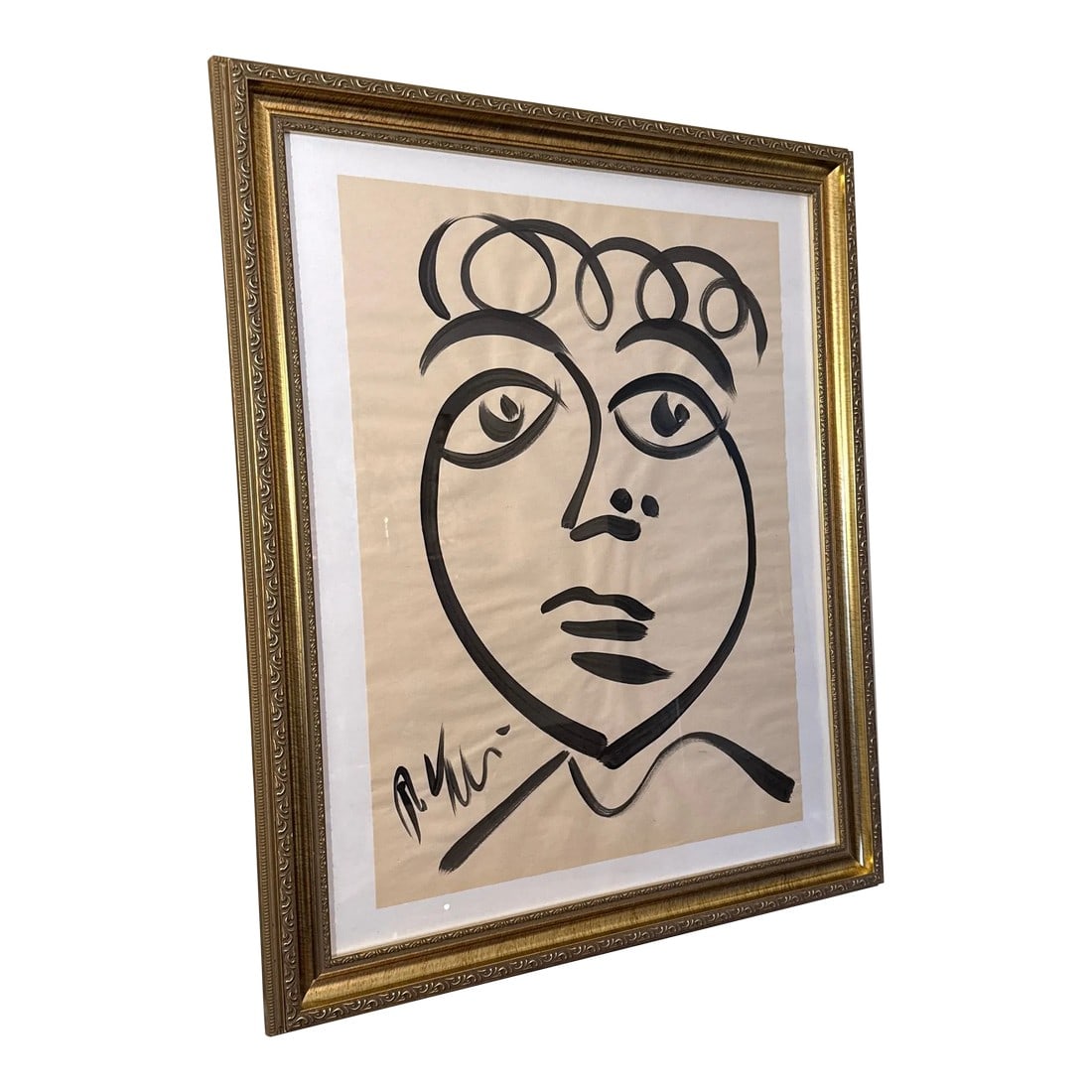 Peter Keil Original Black & White Abstract Portrait Painting ~ Framed: Fantastic original painting by Listed world renowned artist Peter Robert Keil (born 1942 Germany) Peter has self proclaimed to be the last of the living legend artists working in his career with great