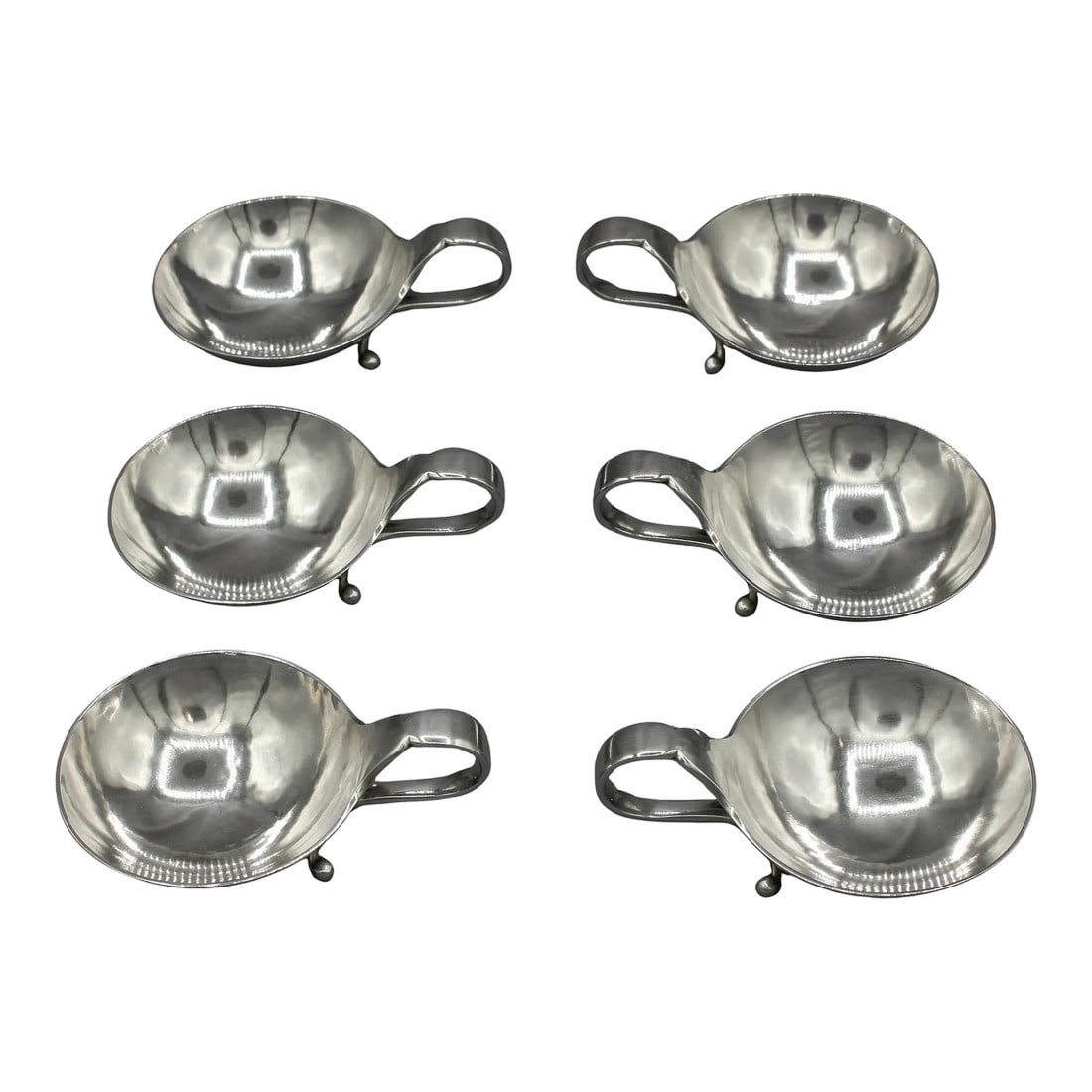 1933-1944 Set of 6 Sterling Silver Salt Dips by Georg Jensen (1 of 4)