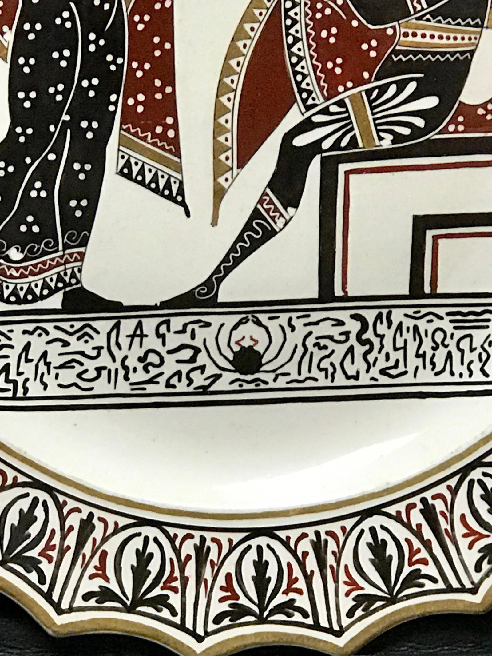 Giustiniani Egyptomania Pottery Plate with Anubis - 5