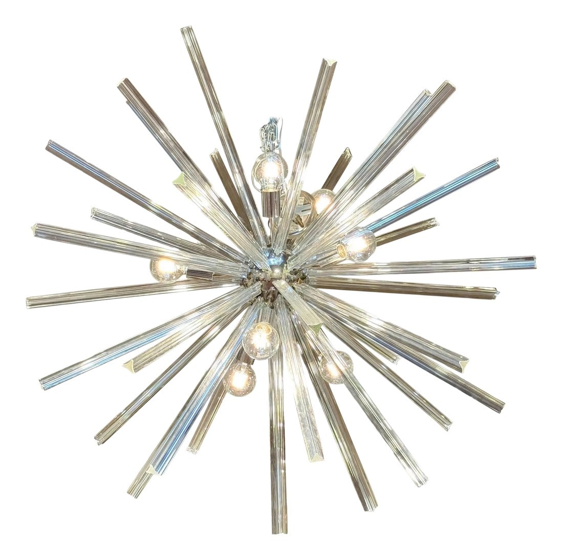 Monumental 52" Italian Venini Murano Glass Sputnik 8 Light Chandelier (1 of 11)